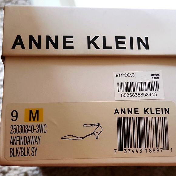 ANNE KLEIN sz 9 Black 1 inch heels - Picture 11 of 11